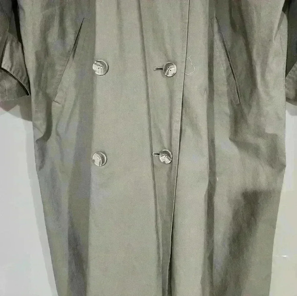 Vintage Anne Klein Rainwear Raincoat Trenchcoat tan/brown Size 14 - Picture 3 of 11